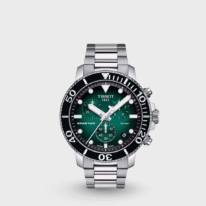 Seastar 1000 Men Quartz Green-Black Dial Chronograph Stainless