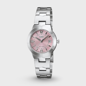Enticer Women Quartz Pink Dial Analog Stainless Steel Watch A873