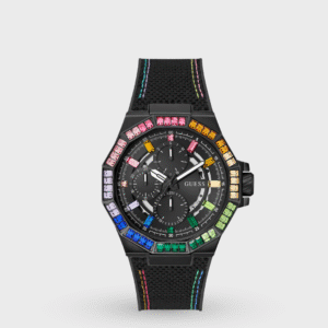 Guess Trend Men Quartz Black Dial Analog Silicone Watch