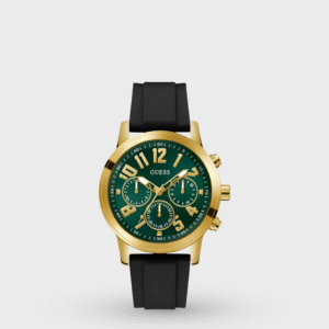 Sport Men Quartz Green Dial Multi-Function Silicone Watch