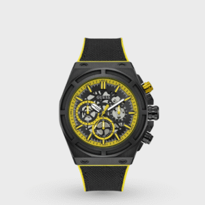 Sport Men Quartz Black Dial Multi-Function Silicone Watch