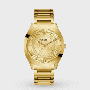 Dress Men Quartz Champagne Dial Analog Stainless Steel Watch