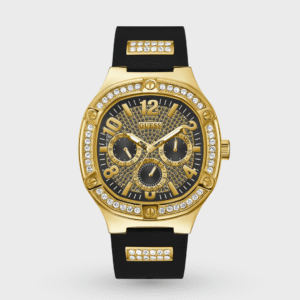 Women Quartz Gold Dial Analog Silicone Watch