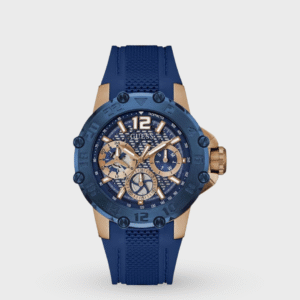 Contender Men Quartz Blue Dial Chronograph Silicone Watch