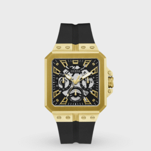 Leo Men Quartz Black Dial Analog Silicone Watch