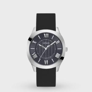 Guess Dress Men Quartz Navy Blue Dial Analog Silicone